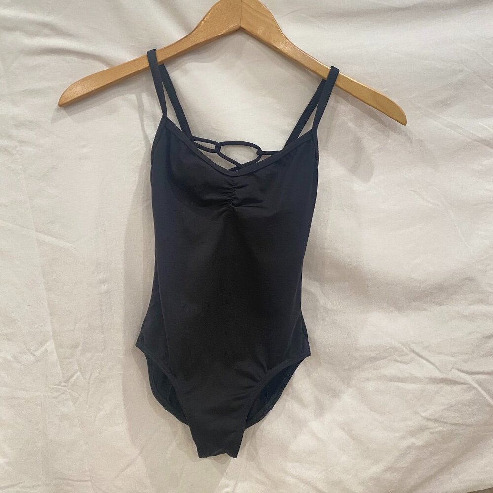 Black leotard with detailed back